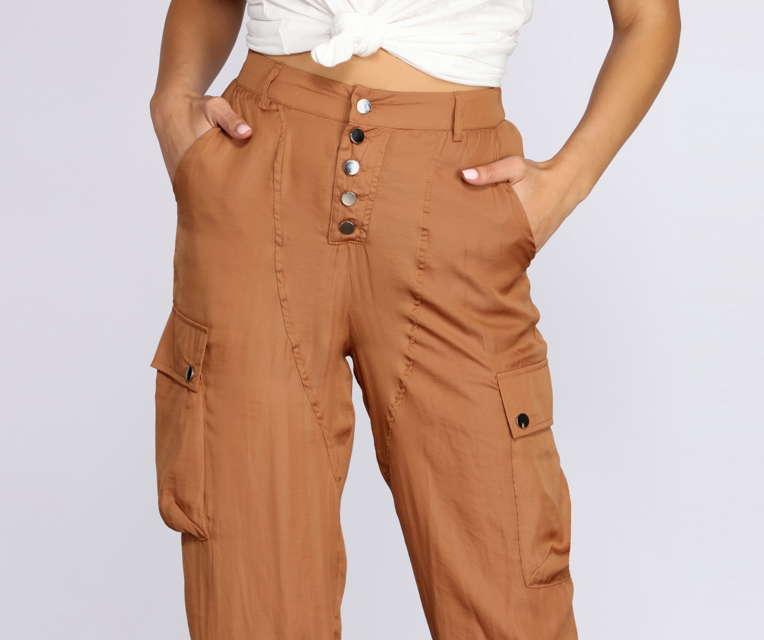 Button Down Cargo Pants