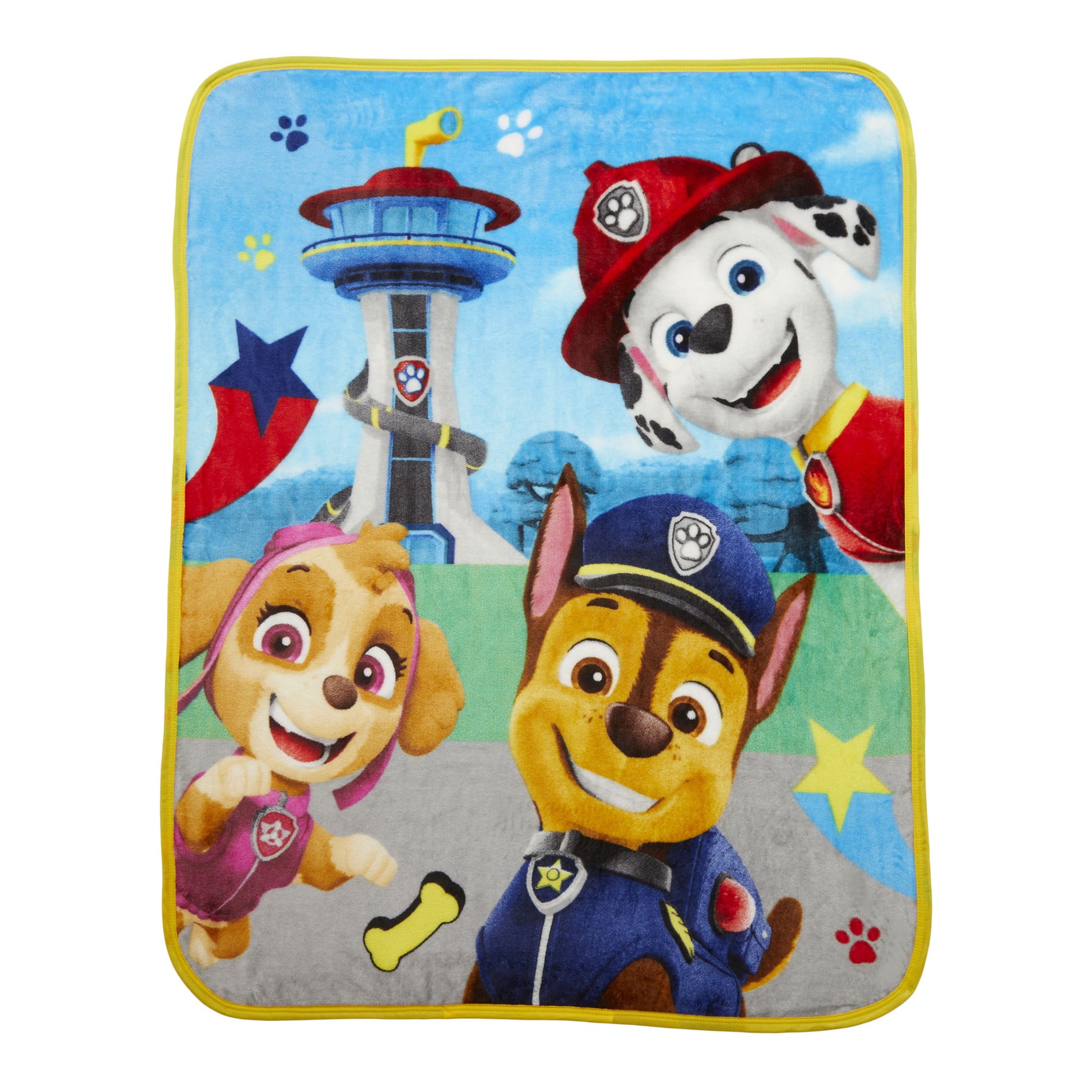 PAW Patrol Kids Silky Soft Plush Throw Blanket， 40 x 50， Blue， Nickelodeon