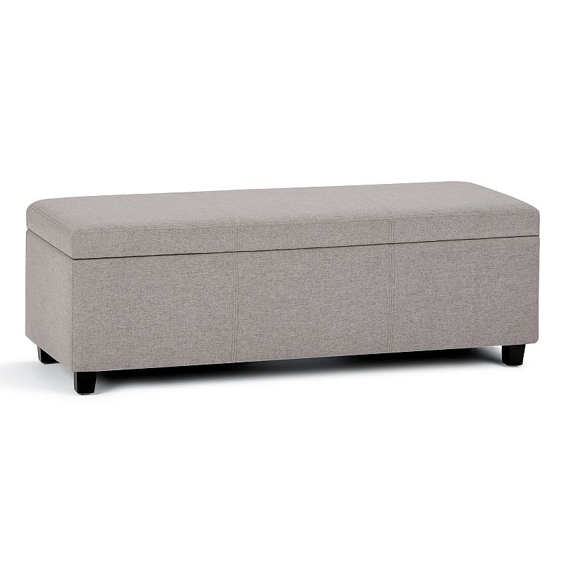 Simpli Home Avalon Upholstered Storage Ottoman