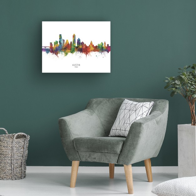 Trademark Fine Art Michael Tompsett x27 austin Texas Skyline Named x27 Canvas Art