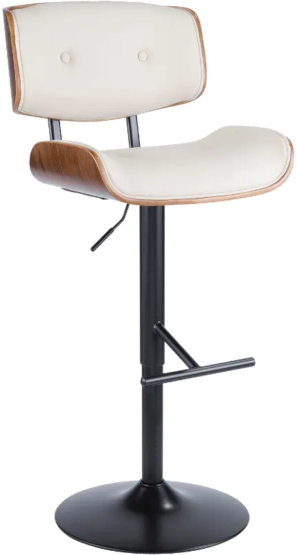 Lombardi Mid Century Modern Adjustable Bar Stool