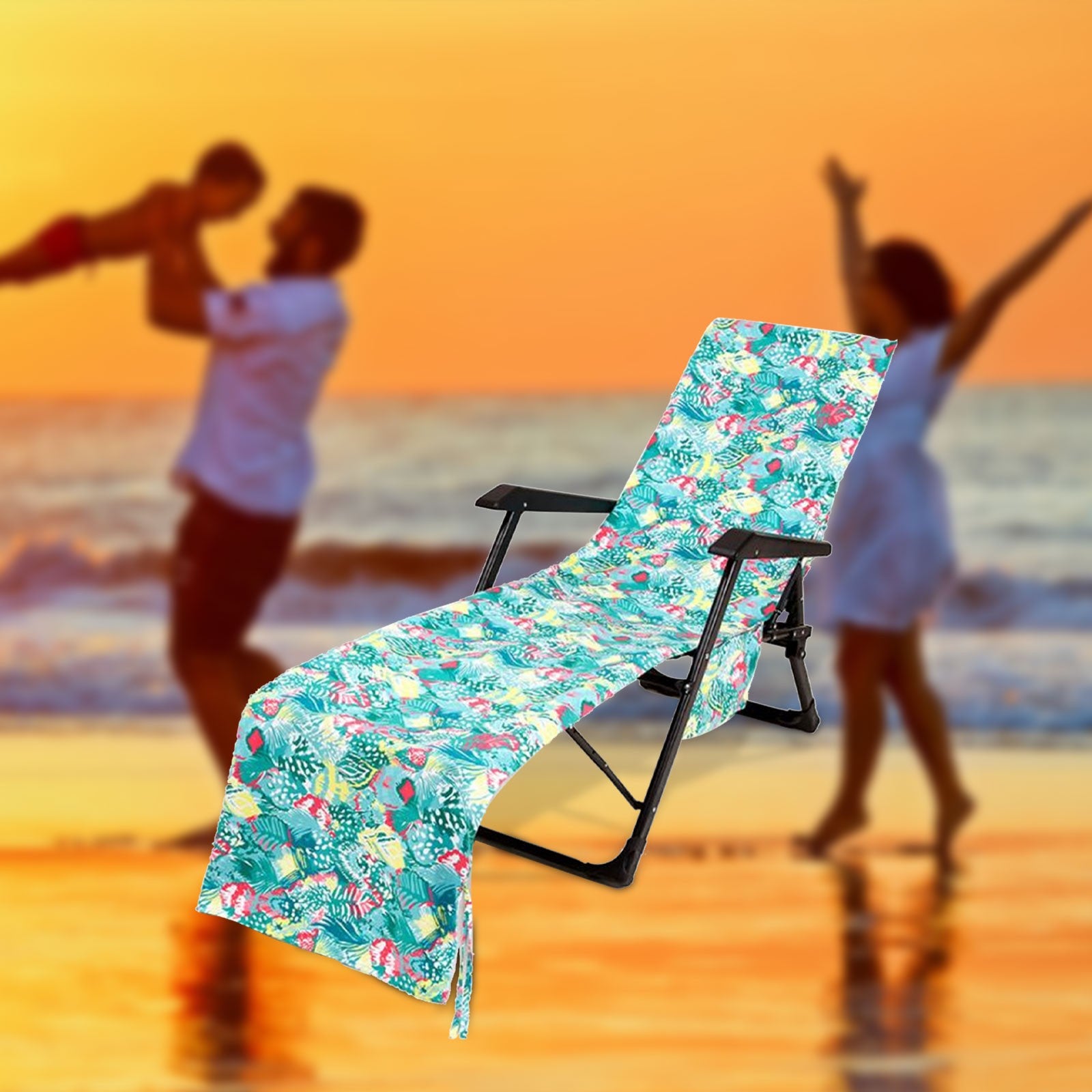 Baofu Beach Chair Cover Printed Beach Towel Polyester Cotton Lounge Chair Towel for Home