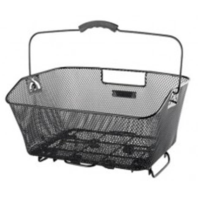 Ventura Rubber Coated Steel Basket with Clamp Attachment， Black