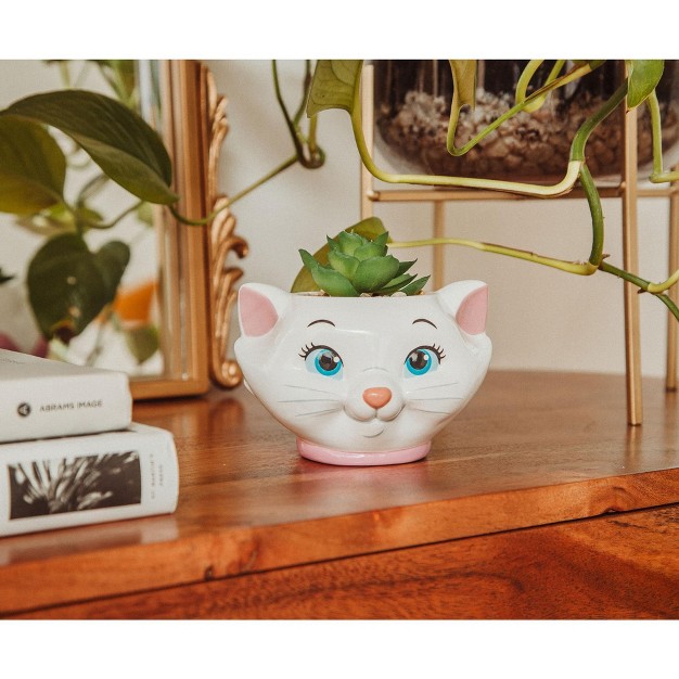 Silver Buffalo Disney The Aristocats Marie 4 inch Mini Planter With Artificial Succulent