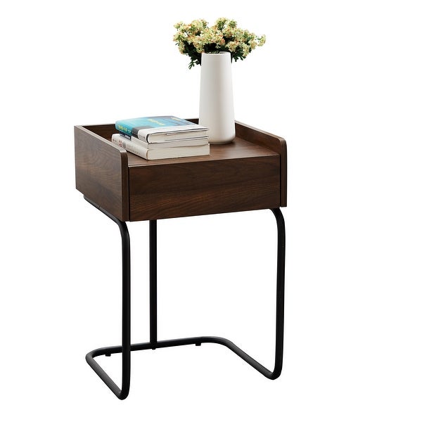 Side Table End Table with Storage Drawer， Nightstand for Living Room