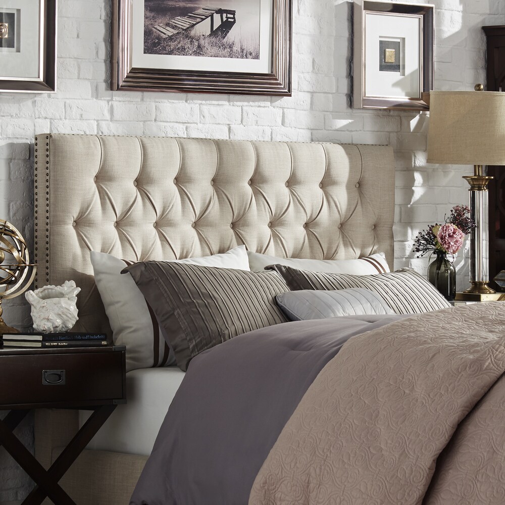 Knightsbridge Tufted Linen Chesterfield Headboard only by iNSPIRE Q Artisan