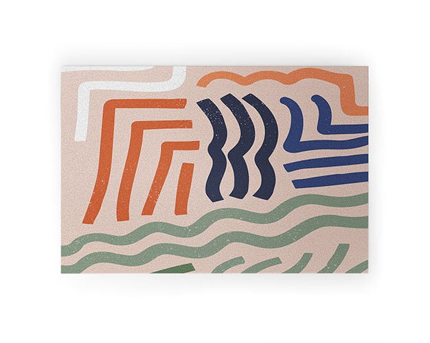 Nick Quintero Arid Contour Looped Vinyl Welcome Mat Society6