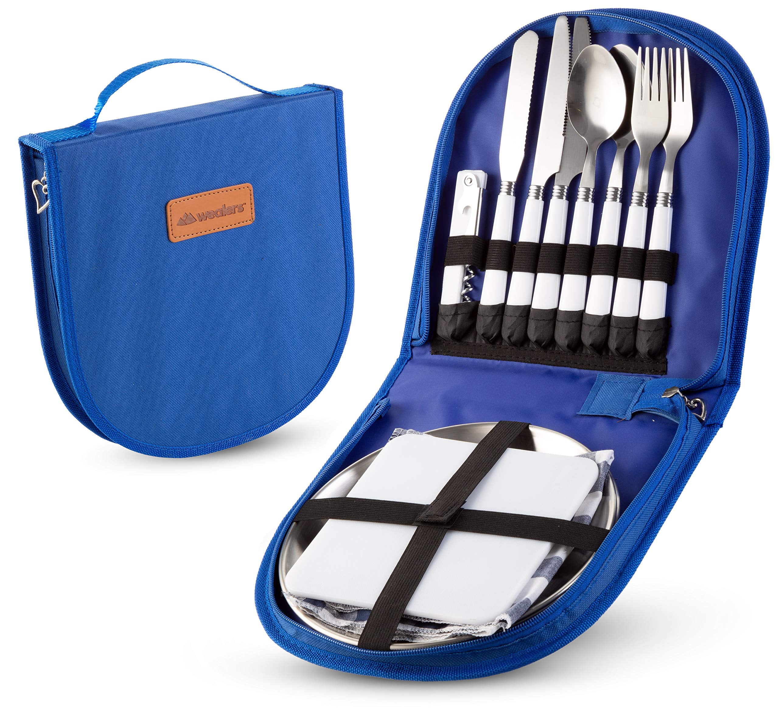 Camping Silverware Kit Cutlery Organizer Utensil Picnic Set 12 Piece Mess Kit