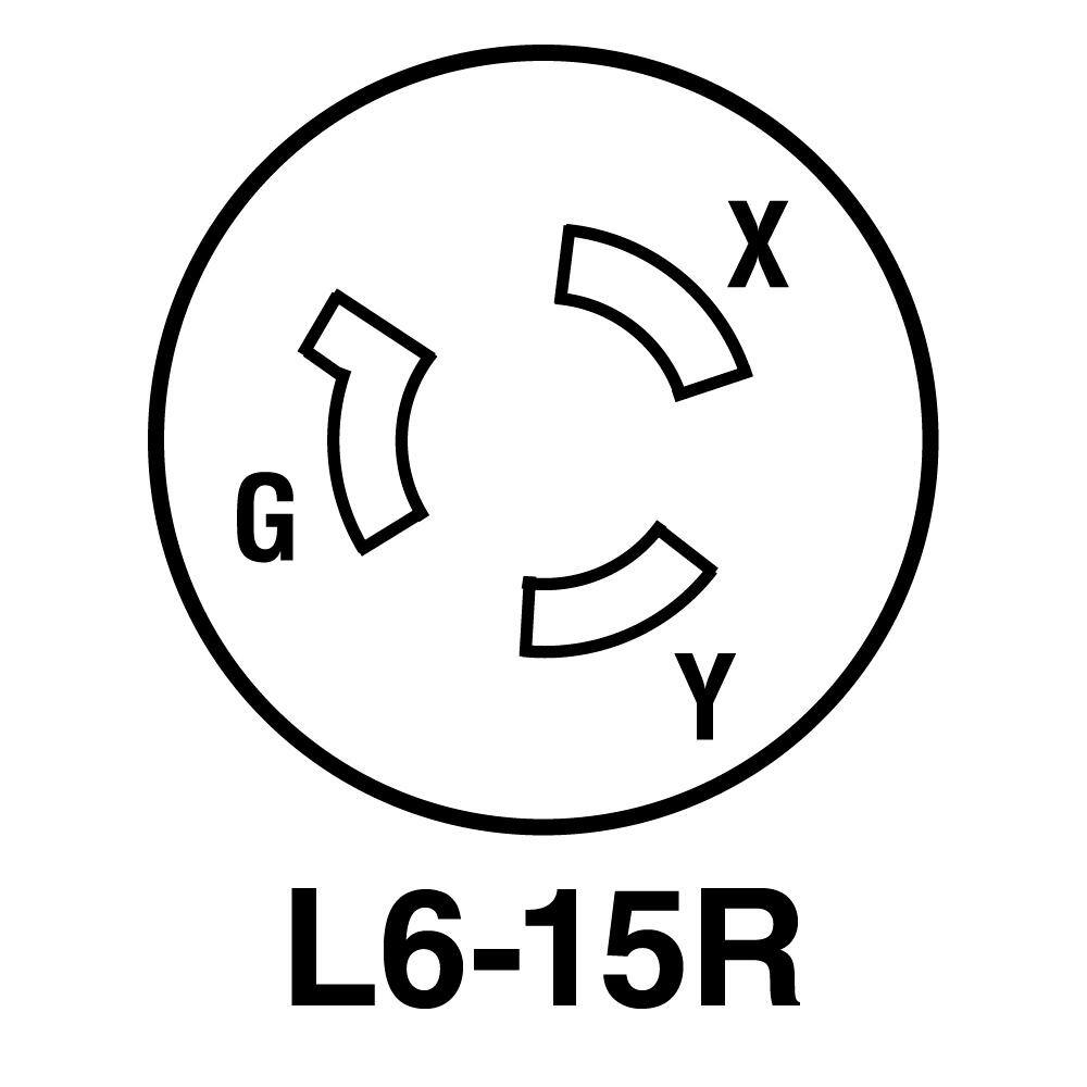 Legrand Pass  Seymour Turnlok 15 Amp 250-Volt NEMA L6-15R Locking Connector PSL615C