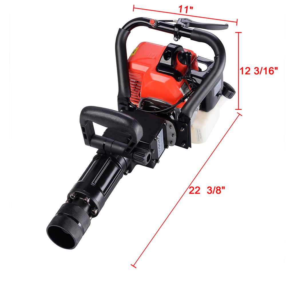 Yescom 32.7cc T-Posts Jackhammer(2in1) Gas Powered Pile Driver Chisel EPA