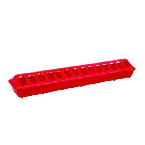 Little Giant Plastic Flip Top Poultry Ground Feeder Red