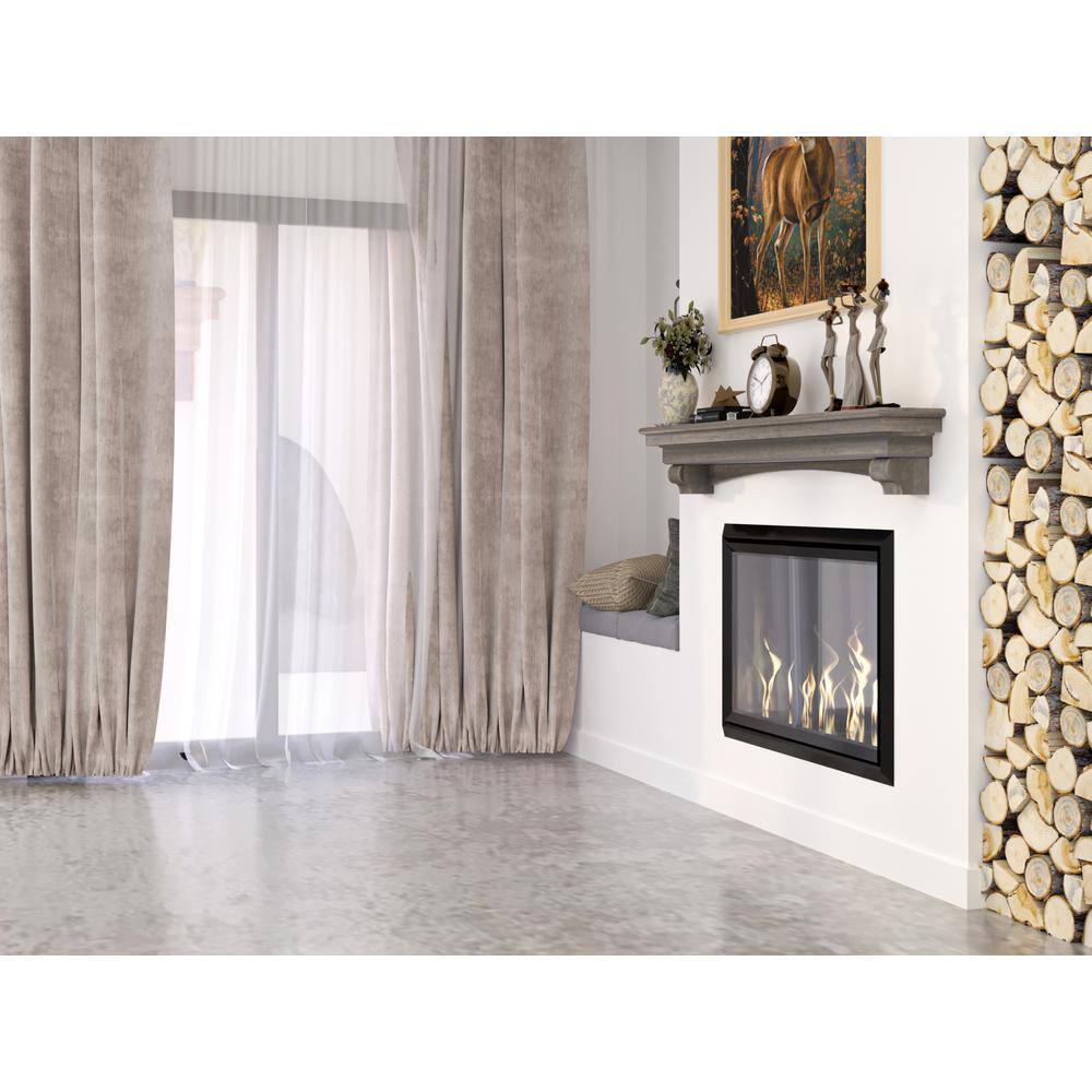 Dogberry Collections 72 in. Ash Gray French Corbel Mantel Shelf m-fcor-7277-gash-none