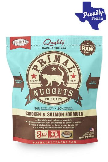 Primal Feline Chicken and Salmon Frozen Raw Cat Food