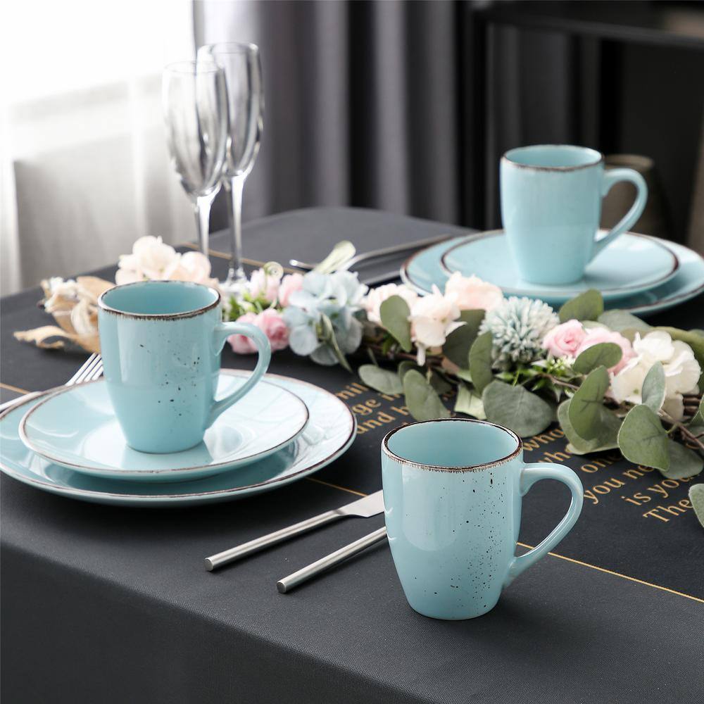 vancasso Series Navia Oceano 4-Piece 12oz.Mugs Porcelain Light Blue Extra Large Coffee Soup Coco Cup Mugs Service for 4 VC-NAVIA-3-SBZ