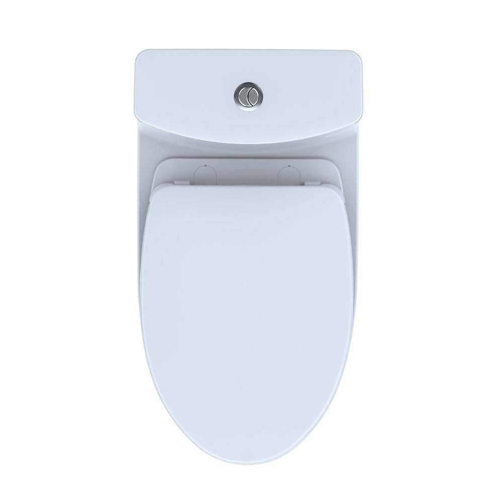 TOTO Aquia IV 1-Piece 0.81.28 GPF Dual Flush Elongated ADA Comfort Height Toilet in Cotton White SoftClose Seat Included MS646124CEMFGN#01