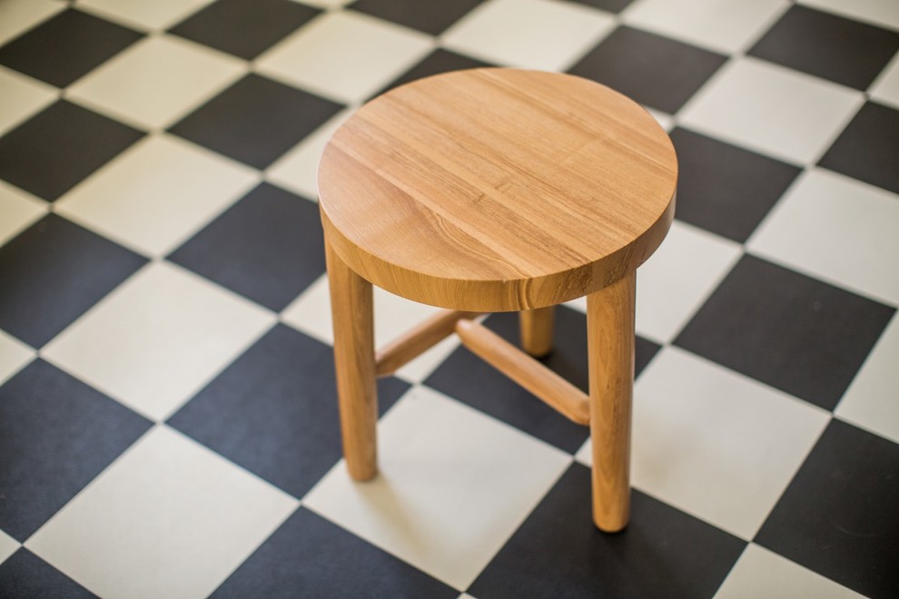 Lax Modern Milking Stool   Small Wood Kitchen Stool   Midcentury   Accent And Garden Stools   by Plush Pod Decor  Houzz