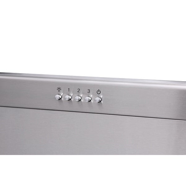 36 Inch Professional Wall Mounted Range Hood， 16.5 Inches Tall