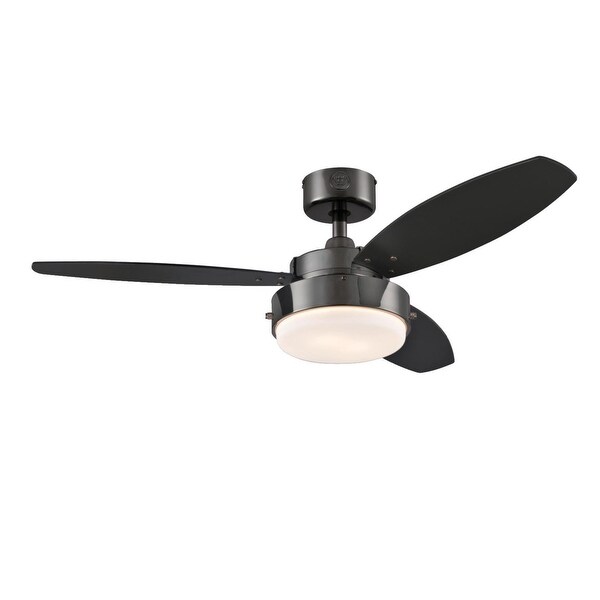 Westinghouse Lighting Alloy 3-Blade Indoor Ceiling Fan with LED Light Fixture and Opal Frosted Glass Shopping - The Best Deals on Ceiling Fans | 39655610