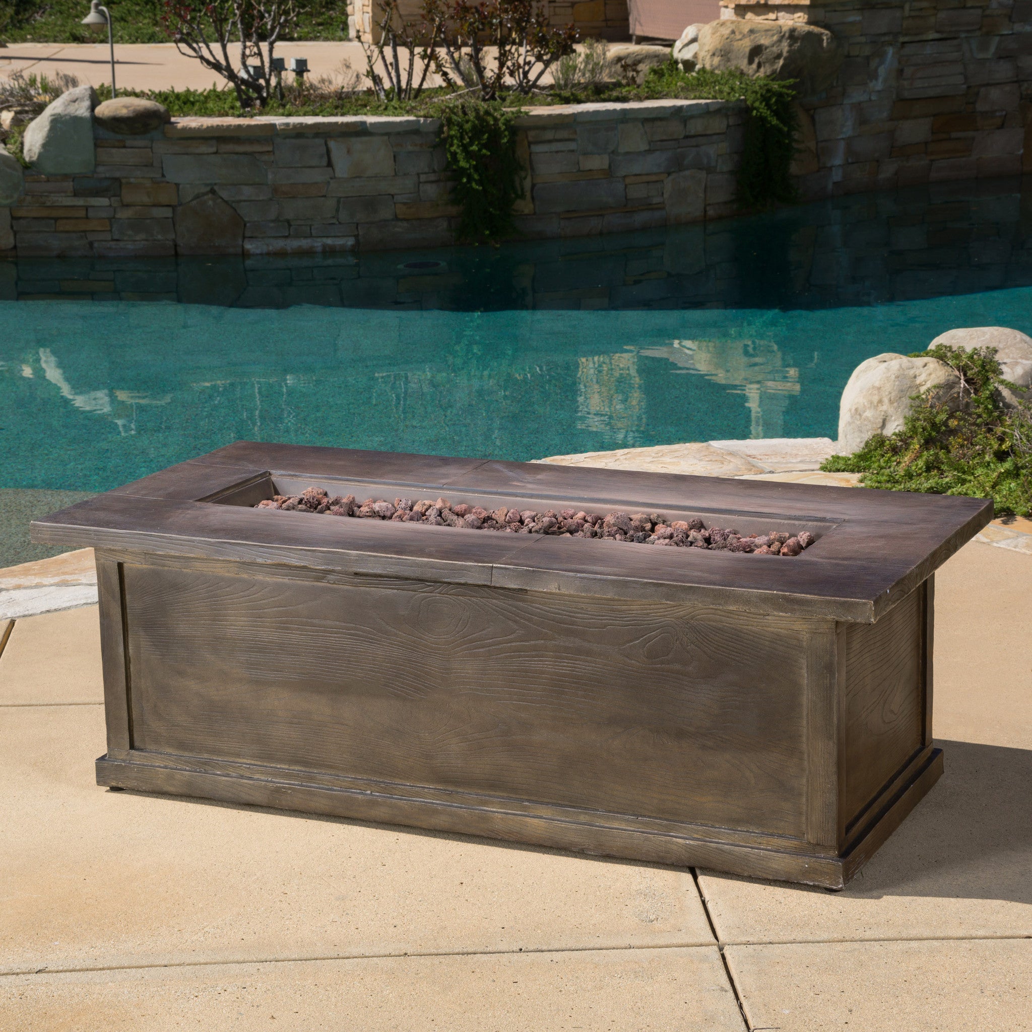 Pablo Outdoor 56-inch Rectangular Propane Fire Table