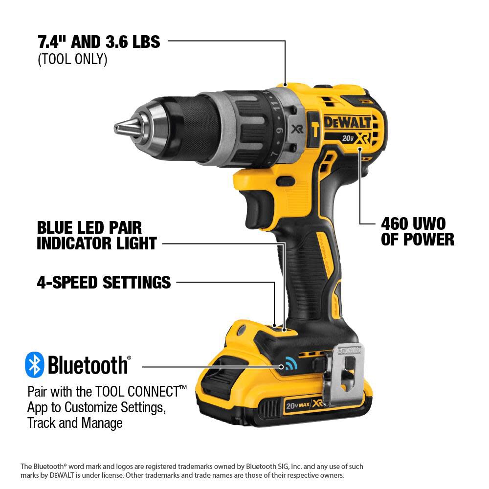 DW 20V MAX XR Tool Connect Compact Hammerdrill Kit DCD797D2 from DW