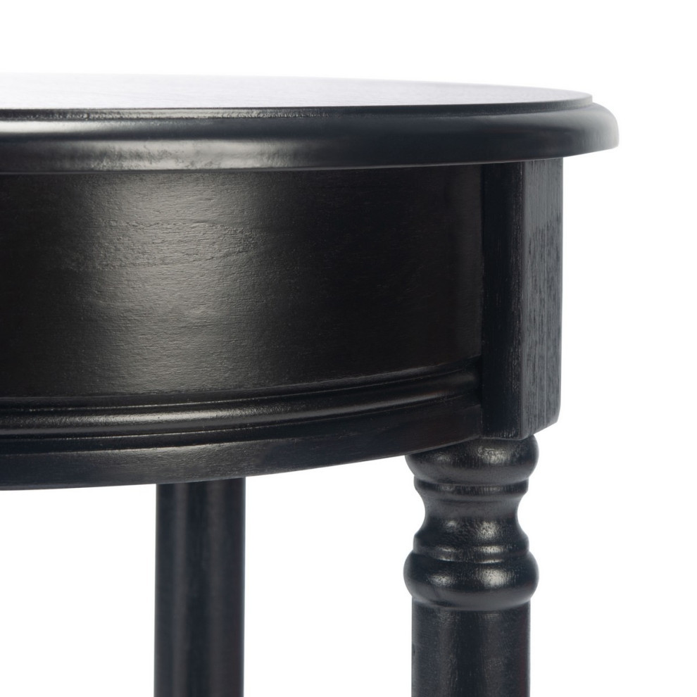 Parlan Round Accent Table Black   Traditional   Side Tables And End Tables   by AED Luxury Home Decor  Houzz