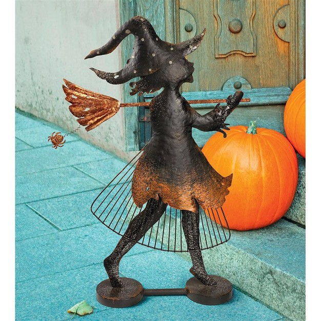 Design Toscano Bewitched Blaise Metal Silhouette Witch Statue