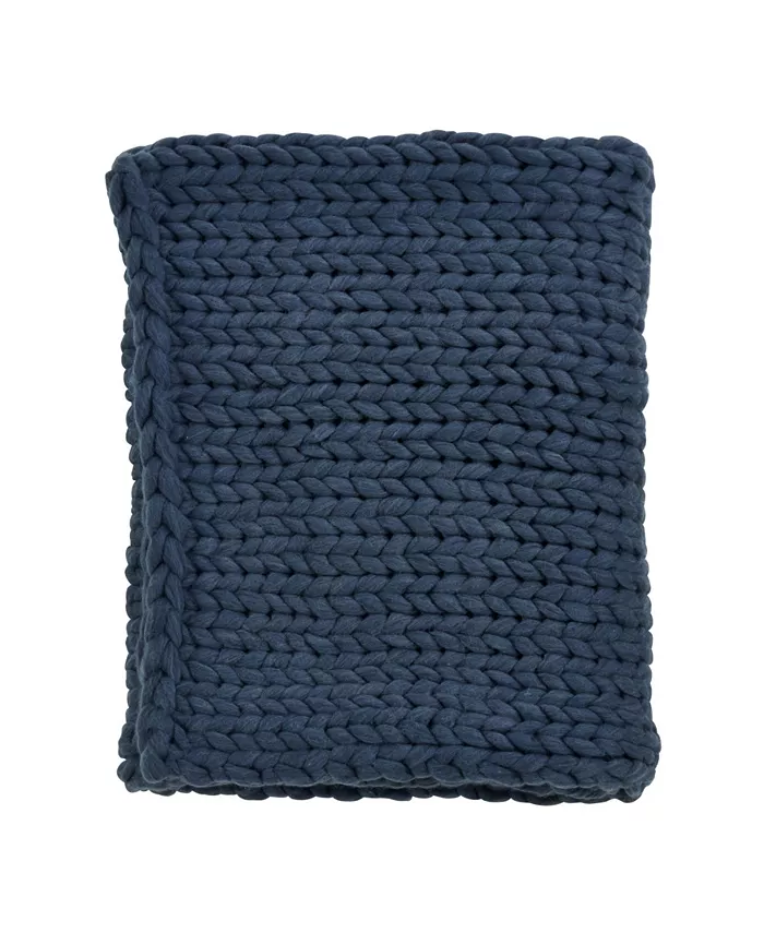 Saro Lifestyle Chunky Woven Knit Throw