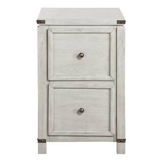 OSP Home Furnishings Baton Rouge Champagne Oak Gray 2-Drawer Decorative Vertical File Cabinet BTF2937-CO