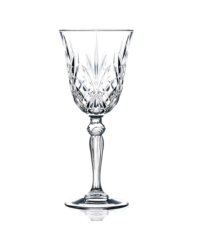 Lorren Home Trends Melodia Crystal Wine Glass set of 6