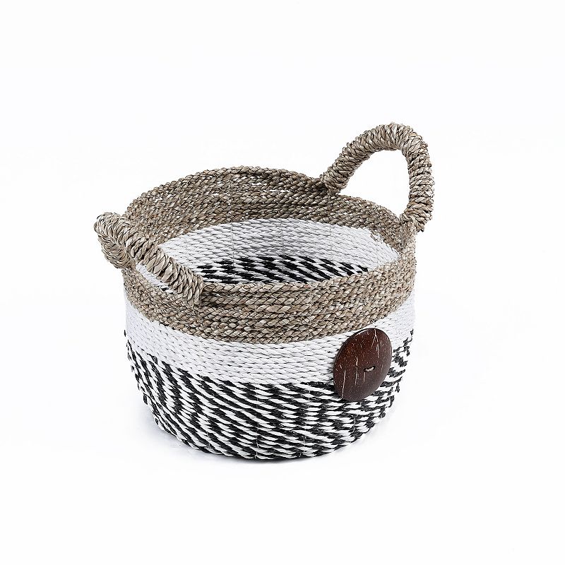 Saddle River Raffia and Seagrass Basket 3-piece Set