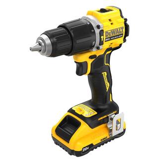 DW ATOMIC 20-Volt Lithium-Ion Cordless 12 in. Compact Hammer Drill with 3.0Ah Battery Charger and Bag DCD799L1