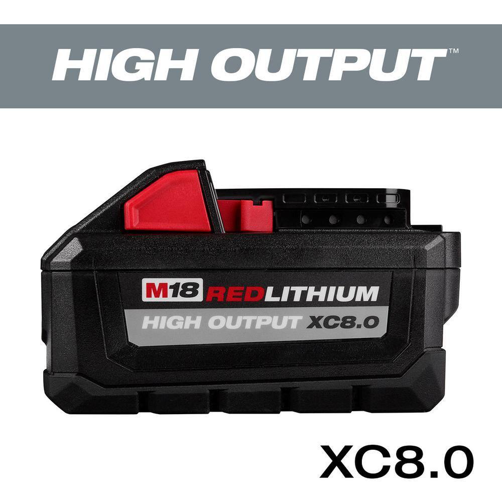 MW M18 FUEL 18V Lithium-Ion Brushless Cordless 79 in. Angle Grinder W HIGH OUTPUT XC 8.0Ah Battery 2785-20-48-11-1880