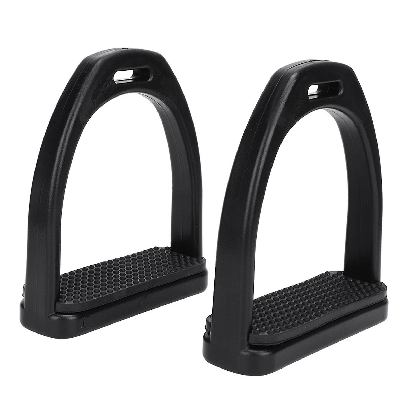 2 Pcs High Strength Plastics Stirrups With Black Non-slip Rubber Pad Horse Tool Accessories(large )