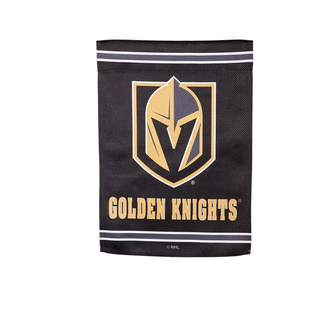 Embossed Suede Flag Gdn Size Vegas Golden Knights