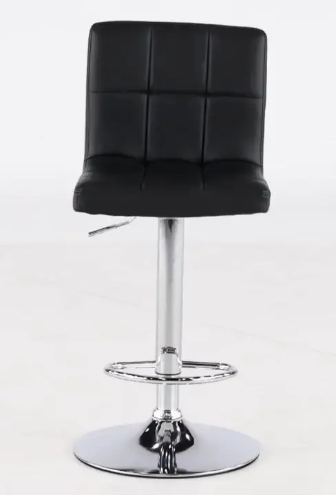 Dagmar Black Adjustable Height Swivel Bar Stool