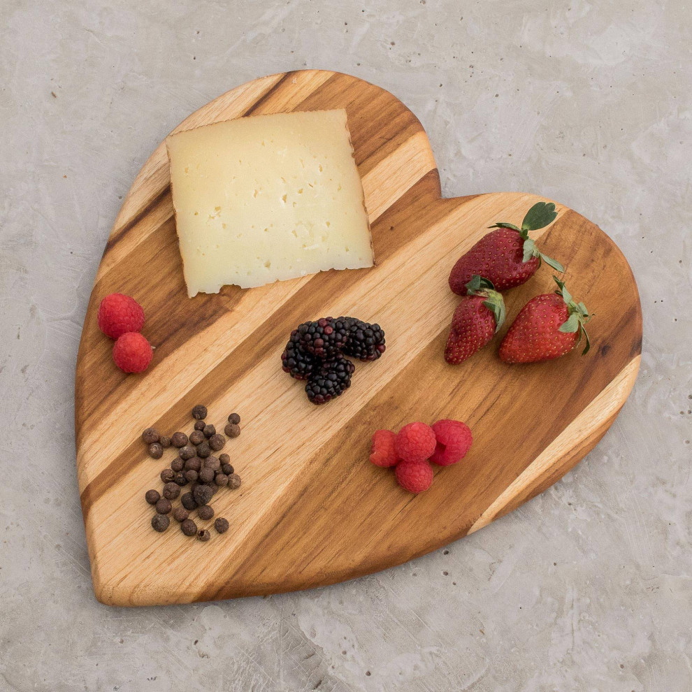 NOVICA Heart Of Cooking And Teak Wood Cutting Board   Cutting Boards   by NOVICA  Houzz