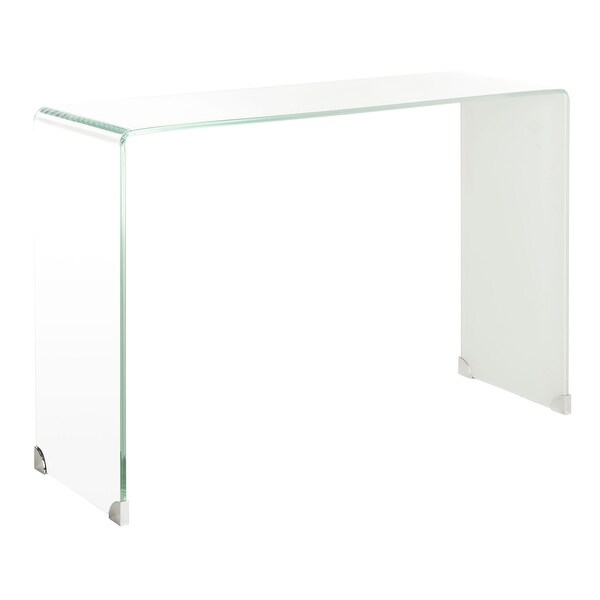 SAFAVIEH Crysta Ombre Glass Console Table - Clear / White - 43.3