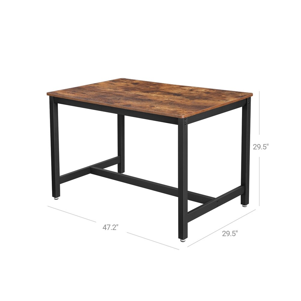 Industrial Rustic Brown   Black Dining Table   47.2\