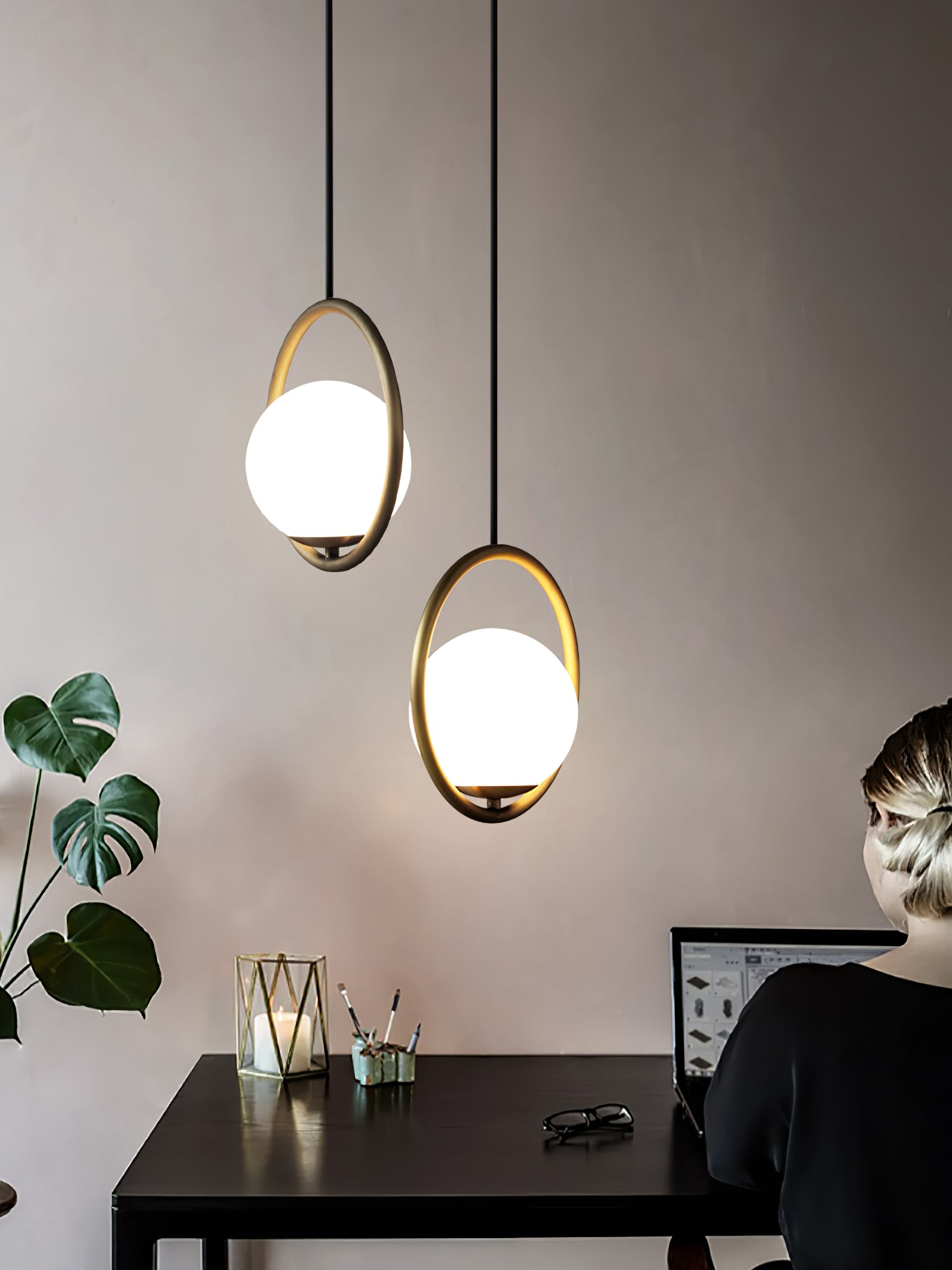 Mila Brass Pendant Light