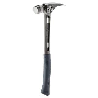 Stiletto 15 oz. TiBone 3 Smooth Face Hammer with 18 in. Curved Handle and 9 oz. Drywall Axe Fiberglass Hammer with 13 in. Handle TB3SC-DRYAXE9-F