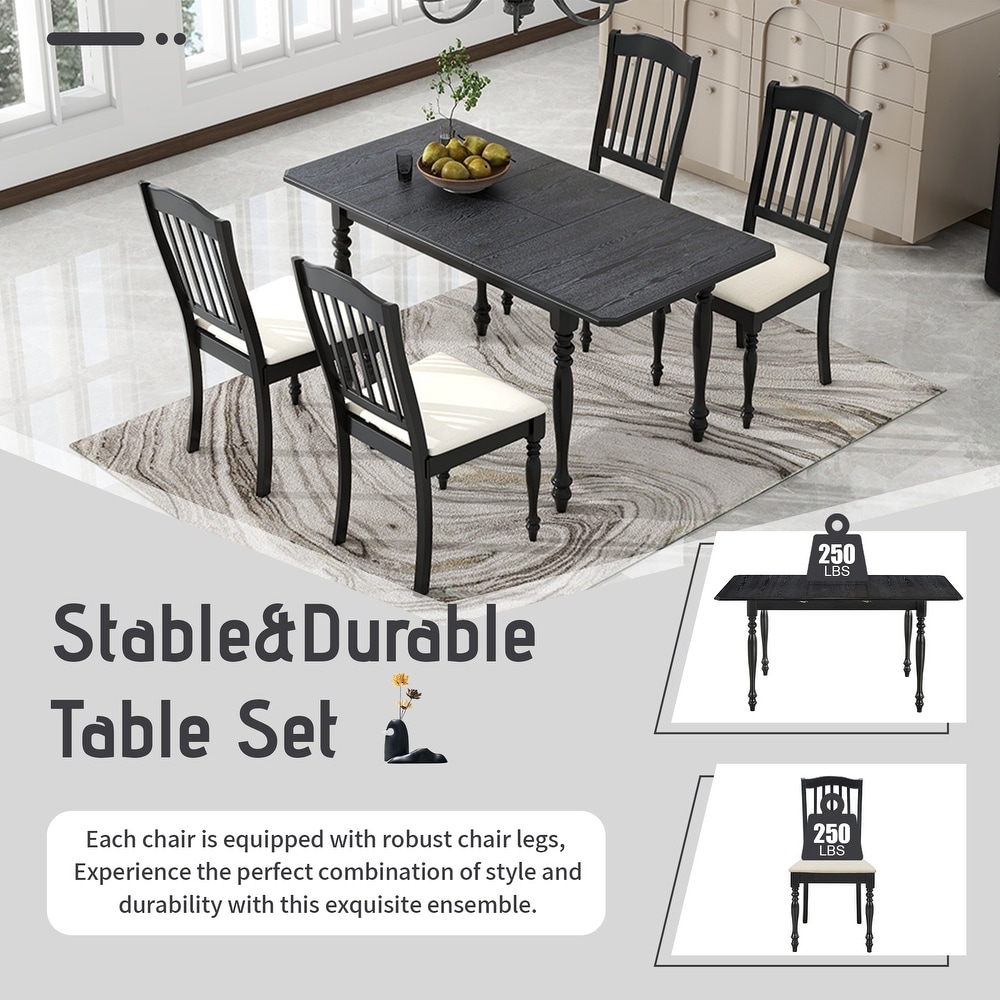 Extendable Dining Table Set with 15\