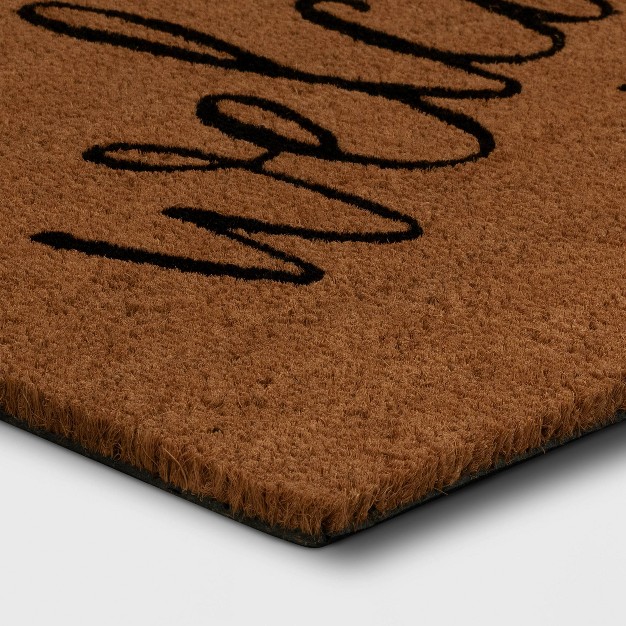 x27 welcome Home x27 Coir Doormat Black