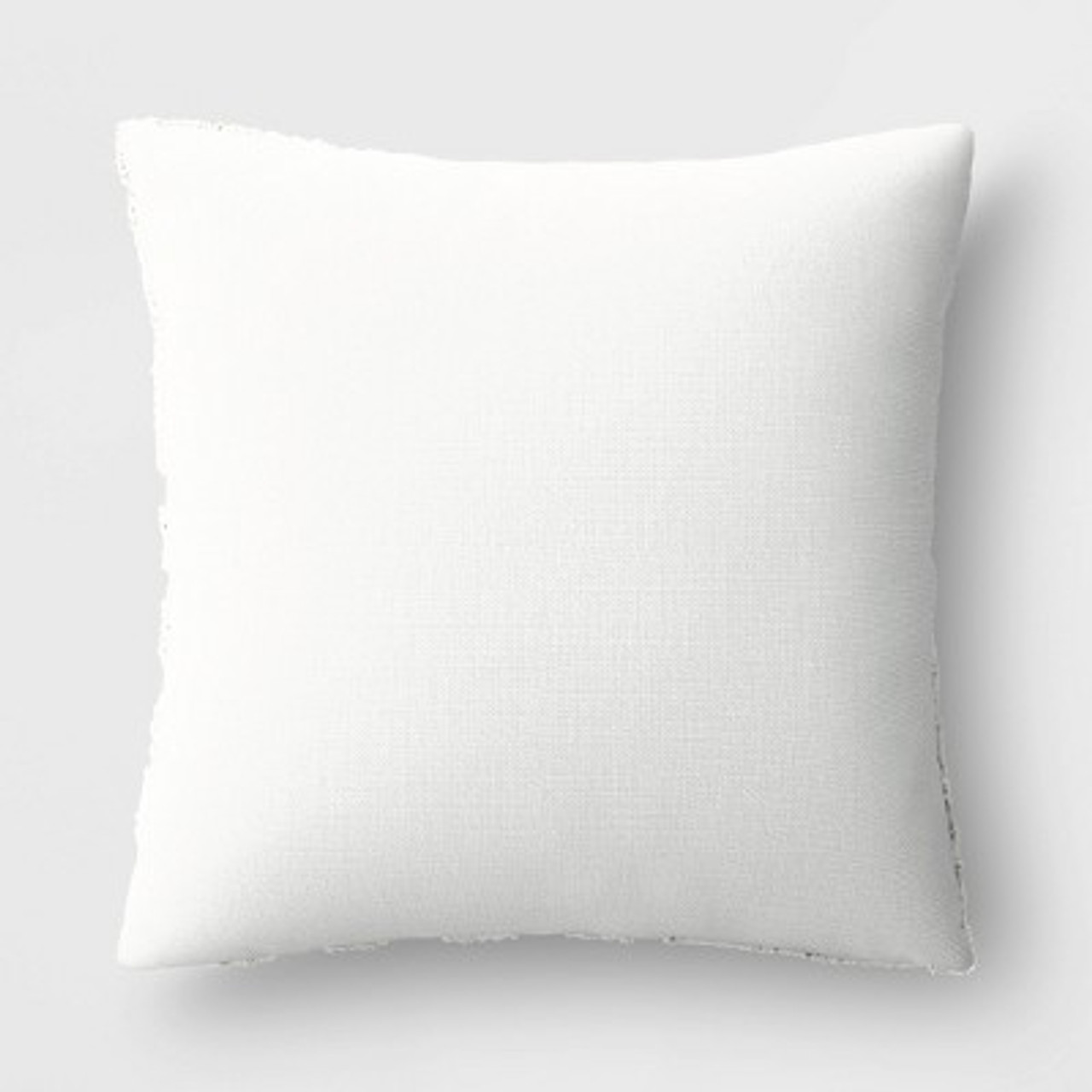 Tufted Curve Patterned Square Throw Pillow Ivory - Threshold™