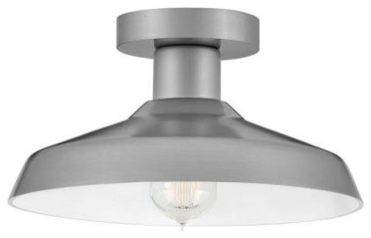 Hinkley 12072AL Fge  1 Light Outdoor Medium Flush Traditional and In   Farmhouse   Outdoor Flush mount Ceiling Lighting   by The Lighthouse  Houzz