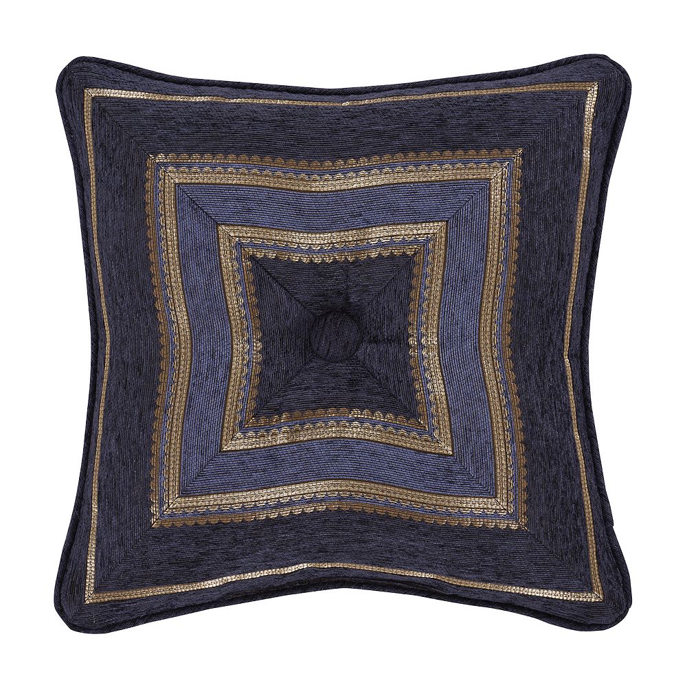 Five Queens Court Woodstock Indigo 18 Square Decorative Throw Pillow