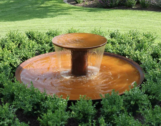 Modern high quality Corten steel water fountain outdoor waterfall rain water curtain for garden