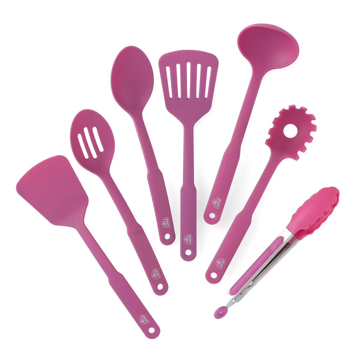 GreenLife Nylon 7-Piece Utensil Set | Hibiscus