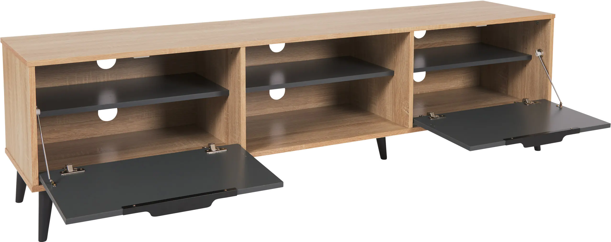 Cole Light Brown TV Stand with Storage