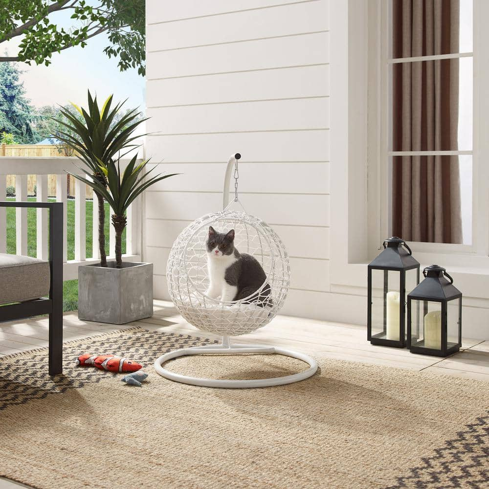 Sam's Pets Nala Medium White Hanging Egg Cat Condo Bed SP-CB1295WH