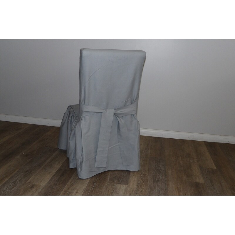 Ruffled Dining chair slipcover with bowtie (single)